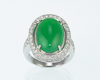 Jadeite (type-A) and diamond ring