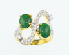 Jadeite (type-A) and diamond ring