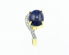 Blue sapphire and diamond ring