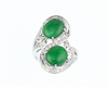 Jadeite (type-A) and diamond ring