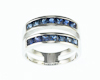 Blue sapphire and diamond ring