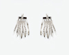 White gold earrings