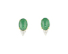 Jadeite (type-A) and diamond earrings