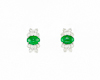 Jadeite (type-A) and diamond earrings