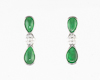 Jadeite (type-A) and diamond earrings