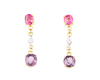 Spinel and diamond earrings