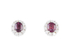 Spinel and diamond earrings