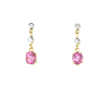 Spinel and diamond earrings