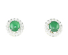 Jadeite (type-A) and diamond earrings