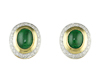 Jadeite (type-A) and diamond earrings