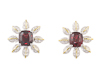 Spinel and diamond earrings