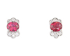 Spinel and diamond earrings