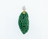 Jadeite (type-A) carving and diamond pendant