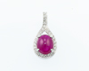 Ruby and diamond pendant