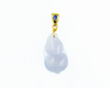 Jadeite (type-A) carving and blue sapphire pendant