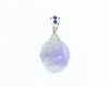 Jadeite (type-A) carving and blue sapphire pendant