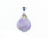 Jadeite (type-A) carving and blue sapphire pendant