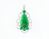 Jadeite (type-A) and diamond pendant