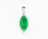 Jadeite (type-A) and diamond pendant