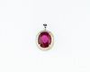 Rubellite and diamond pendant