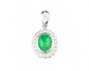 Jadeite (type-A) and diamond pendant