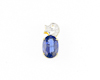 Kyanite and diamond pendant