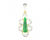 Jadeite (type-A) and diamond pendant