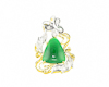 Jadeite (type-A) and diamond pendant