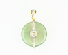 Jadeite (type-A) carving and diamond pendant