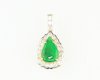 Jadeite (type-A) and diamond pendant