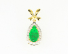 Jadeite (type-A) and diamond pendant