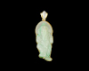 Jadeite (type-A) carving and diamond pendant