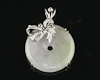 Jadeite (type-A) carving and diamond pendant