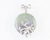 Jadeite (type-A) carving and diamond pendant