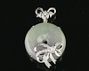 Jadeite (type-A) carving and diamond pendant