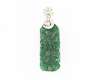 Jadeite (type-A) carving and diamond pendant