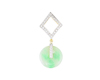 Jadeite (type-A) carving and diamond pendant