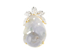 Jadeite (type-A) carving and diamond pendant