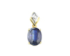 Kyanite and diamond pendant