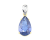 Kyanite and diamond pendant