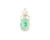 Jadeite (type-A) and diamond pendant