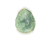 Jadeite (type-A) carving and diamond pendant