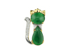 Jadeite (type-A) and diamond pendant