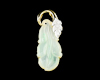 Jadeite (type-A) carving and diamond pendant