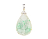 Jadeite (type-A) carving and diamond pendant