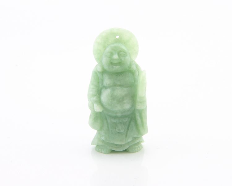 Jadeite (type-A) Budai amulet - Click Image to Close