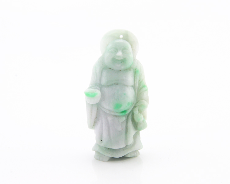 Jadeite (type-A) Budai amulet - Click Image to Close