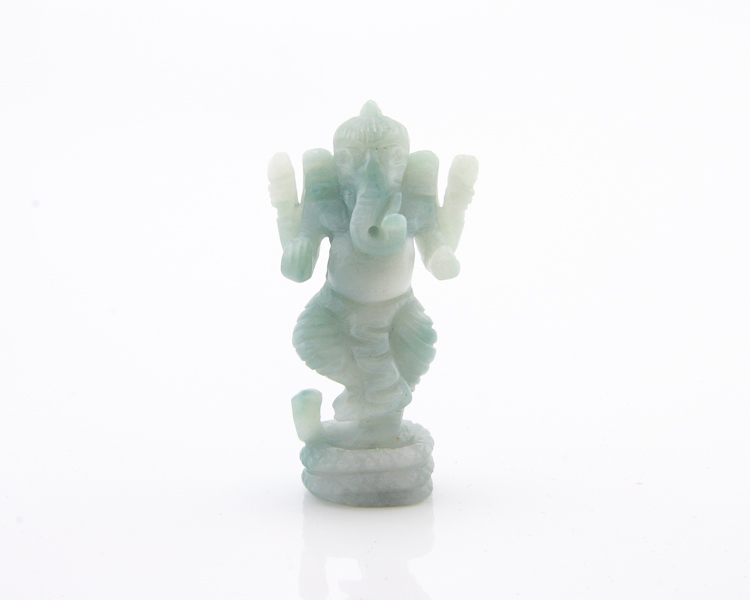 Jadeite (type-A) Ganesha statue - Click Image to Close