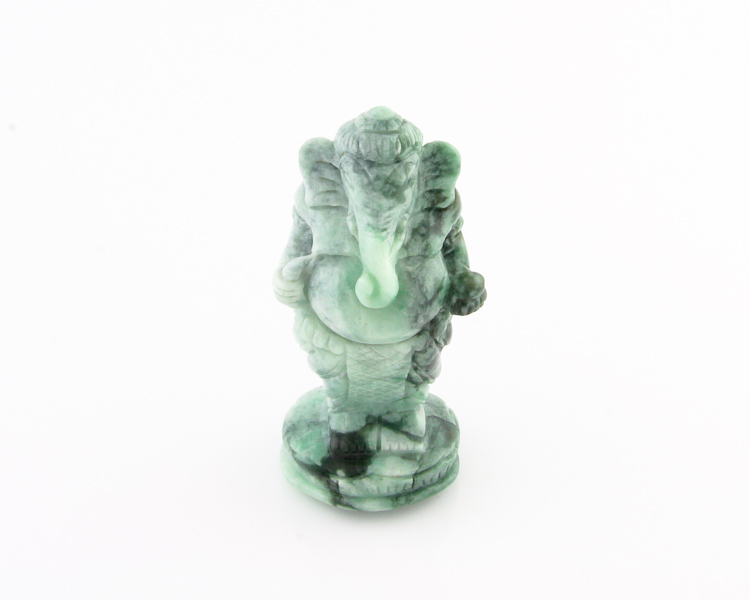 Jadeite (type-A) Ganesha statue - Click Image to Close