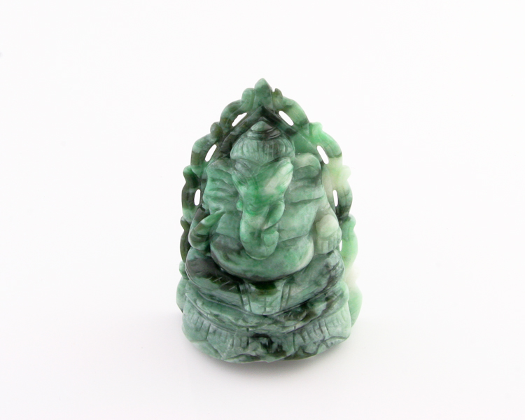 Jadeite (type-A) Ganesha statue - Click Image to Close